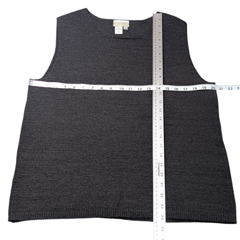 Coldwater Creek Women's Sleeveless Knit Top - Size XL Black - Picture 2 of 4